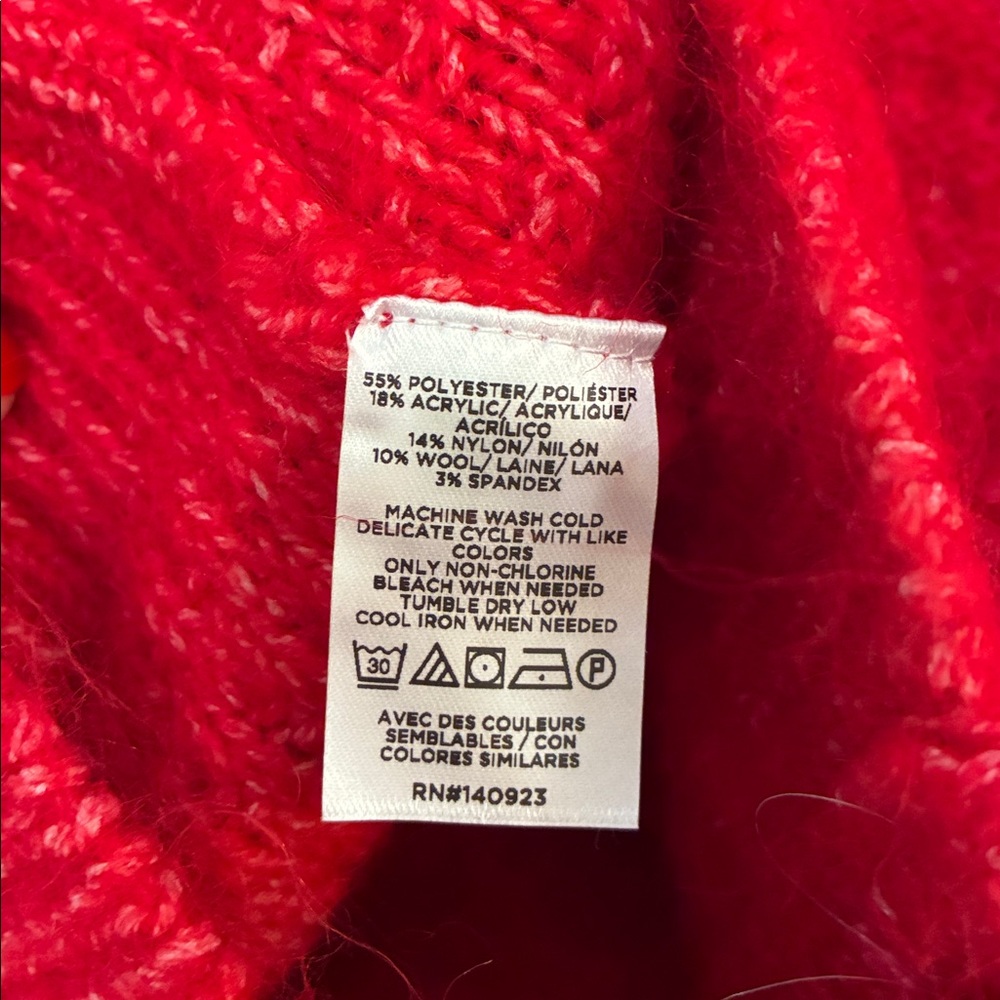 ❤️NEW! LOFT Red Lady Sweater Cardigan Large - Picture 3 of 3